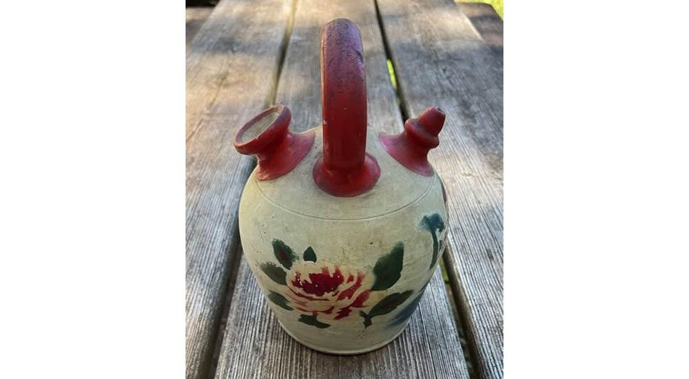 Vintage Hand-Painted Mexican water jug